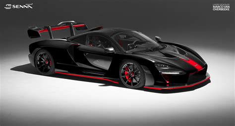 mclaren senna red and black